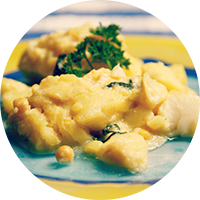 Ristorante La Piazzetta, Specialità Baccalà